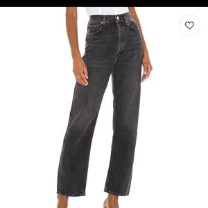 NWOT AGOLDE BLACK STRAIGHT JEANS